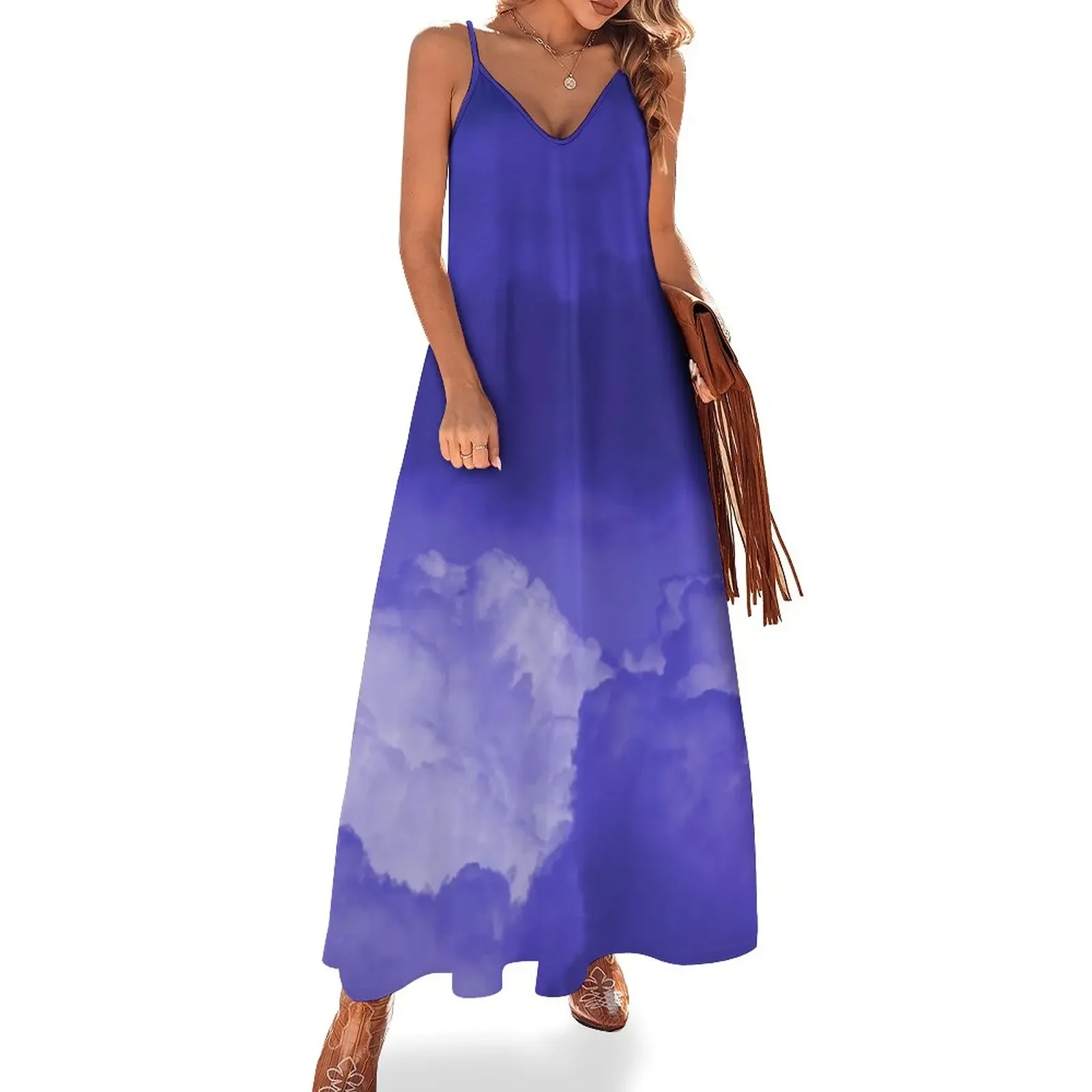 

Burple clouds Sleeveless Dress cute dress Womens dresses Dress