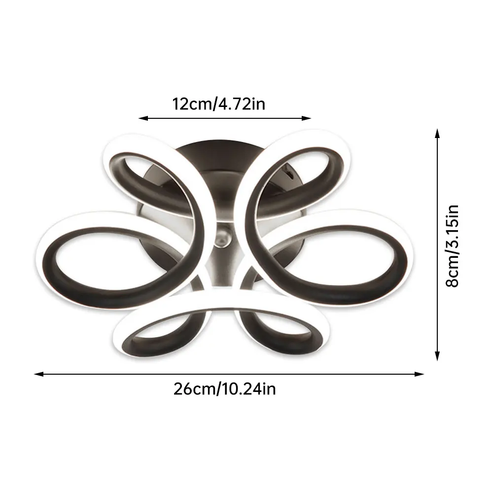 Modern Flower LED Ceiling Light, Household LED Chandelier, 220V, Iluminação para Quarto, Sala de estar, Corredor, 20W
