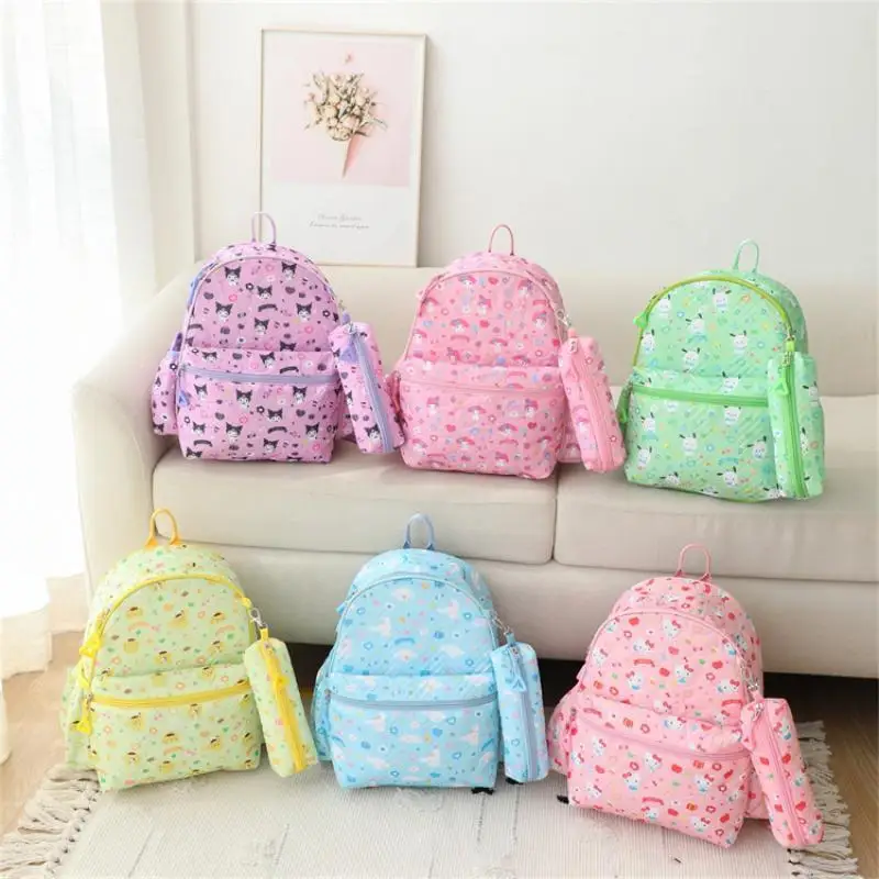 

New Kawaii Sanrio Hello Kitty Schoolbag Kindergarten Large Capacity Kuromi My Melody Cinnamoroll Children's Gift Travel Backpack