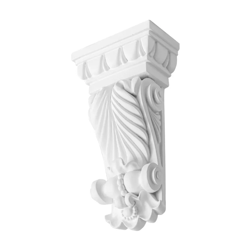 Decorative modeling of Roman column stigma of French pu line beam support European gypsum-like arch door arc pass opening