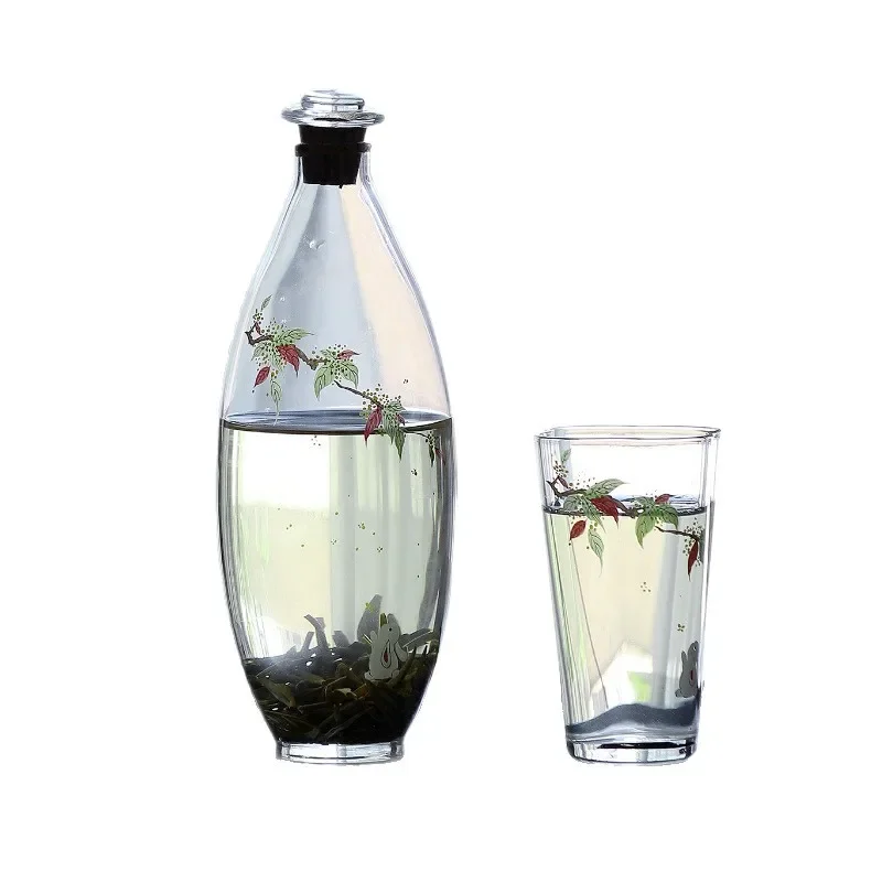 

glass cold brewing bottle spring green tea tea brewer household multi-functional hydroponic container vase flower insert