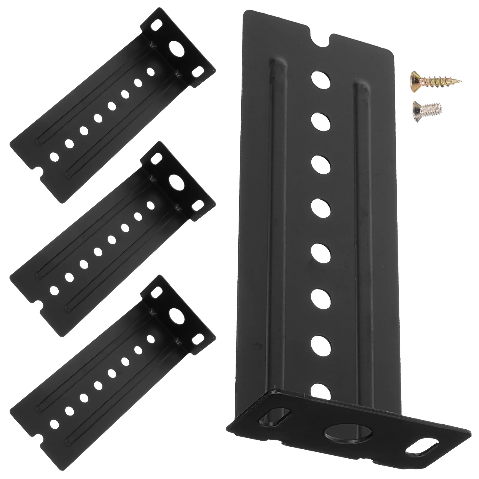 

4 Pcs Slide Rail Lifting Ear Accessories Drawer Track Back Plate Bracket for Glides Cabinet Rear Mounting Slides Brackets