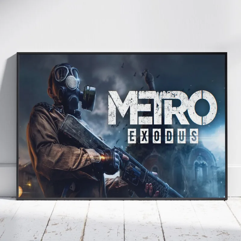 Metro Exodus Modern Adventure Shooting Hot Video Game Posters and Prints Canvas Printing Wall Art Picture for Gaming Room Decor