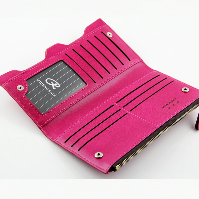 Женский длинный кошелек из искусственной кожи с несколькими держателями для кредитных карт, кошелек-органайзер большой емкости со съемным чехлом для карт, сумка