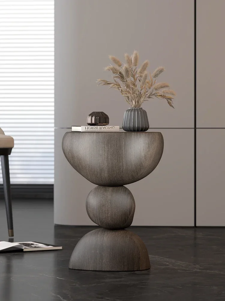 Creative Nordic small side table, minimalist modern small coffee table, corner table, high-end creamy home decoration furniture