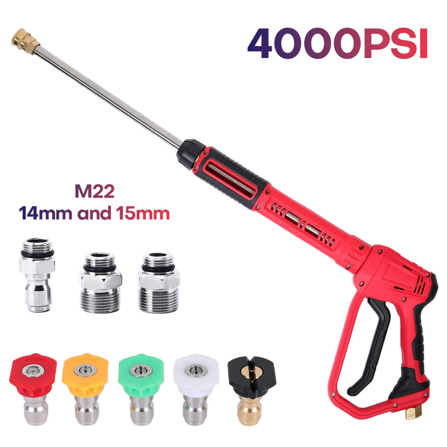 Ultimate Control and Convenience Enhanced with High-Pressure Washer Spray Gun - Superior Comfort Grip Handle for Conquering Stub