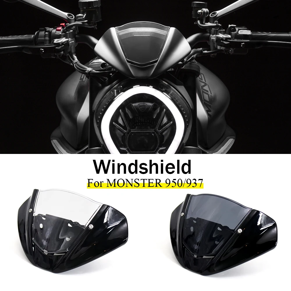 

For Ducati MONSTER 950 Monster 937 2021 2022 Motorcycle Windshield Windscreen Shield Deflector Protector Cover Accessories