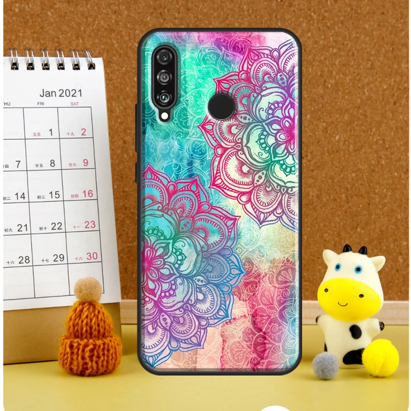 Elegant Mandala Floral Design Case For Huawei Nova 5T 3i 7i 8i 11i Y60 Y70 Y90 Y91 Y61 9 10 SE P30 P40 Lite P60 Pro Cover