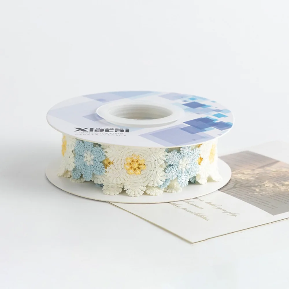 

300cm 3cm Flower Trim Ribbon Floral Rose Lace Embroidered Lace Embroidery Bow DIY Edge Trim Decorating for Wedding Dresses