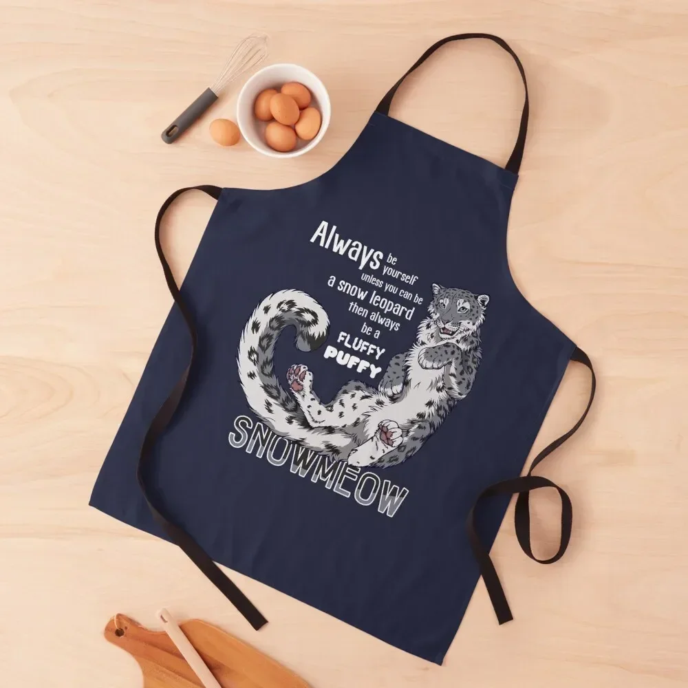 Always be snow leopard Apron Manicurists useful gadgets for home Kitchen Women men Apron