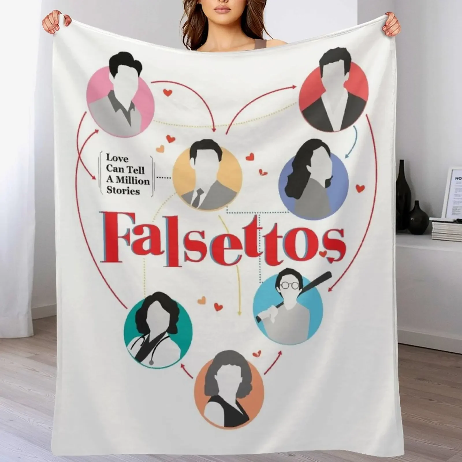 

Broadway Falsettos Throw Blanket Cozy Napping Blanket Gift for Mom Dad