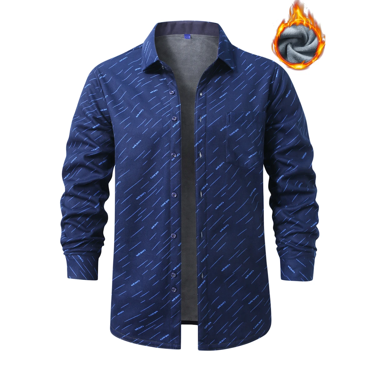 Camicia scozzese a maniche lunghe da uomo nuova invernale Camicie calde casual alla moda, taglie asiatiche L-5XL. Top a righe rosso, blu e grigio