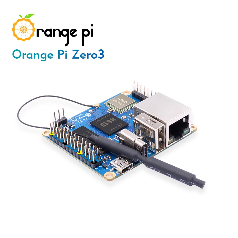 Orange Pi Zero 3 4GB 2GB 1GB RAM Allwinner H618 64-bit 16MB SPI Flash Dual Band WiFi5 + BT 5,0 Gigabit LAN Port Single Board