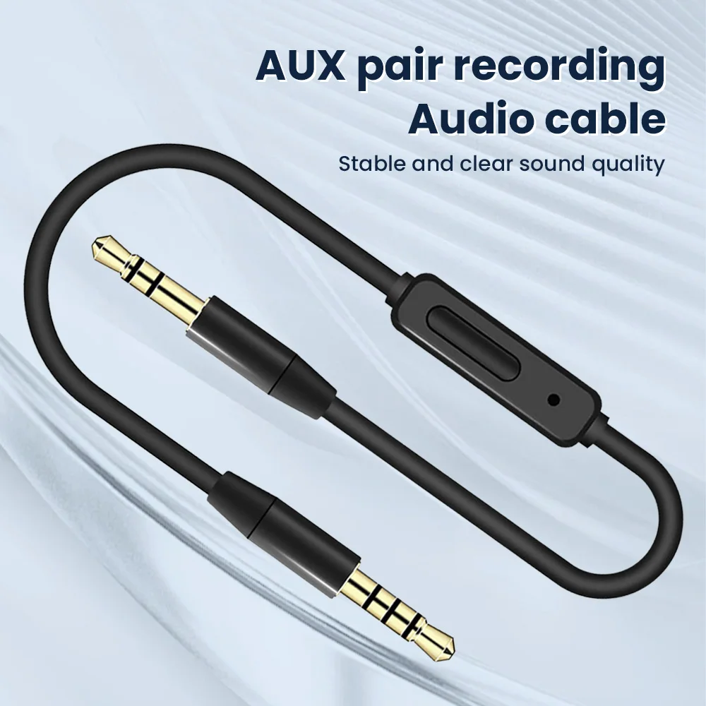 Dual Microphone Type C to 3.5MM Audio Cable For Headphone Car Aux Device 3.5 Jack Male to 3.5 MM Male AUX Audio Adapter Cable