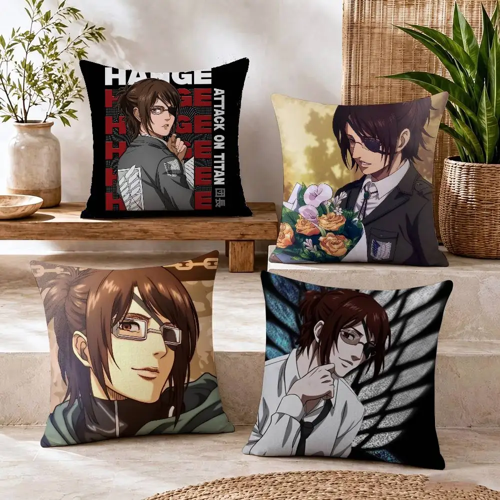 A-Attack On Titan H-Hange Zoe Anime   Cushion Cover Car Throw Pillow Case For Sofa Car Christmas Gift
