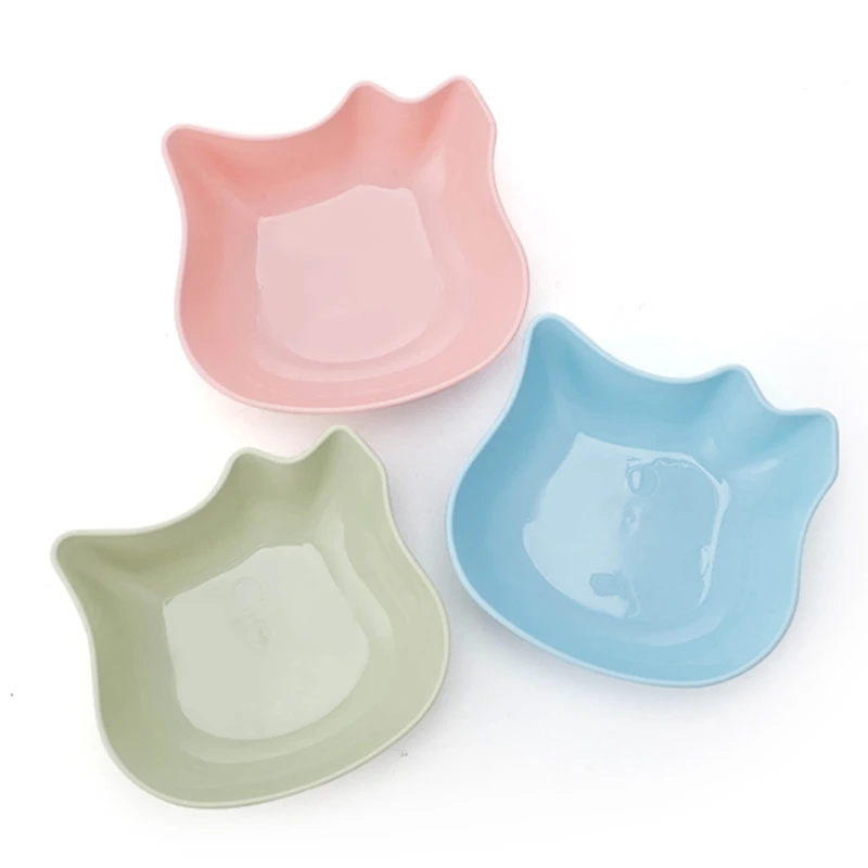 3 Pieces for Cat Bowl Anti-Skid Bottom Bowls for Kitten Puppy Shallow Water Bowl 5.1x4.7x1.6 inch Safe PP Drop shipping