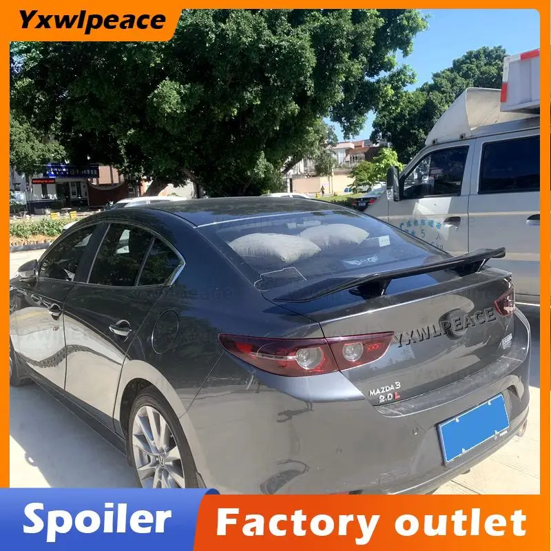 

For Mazda3 Axela Sedan 2020 2021 High Quality ABS Material Primer Color Rear Trunk Lip Spoiler Trunk Wing Car Styling