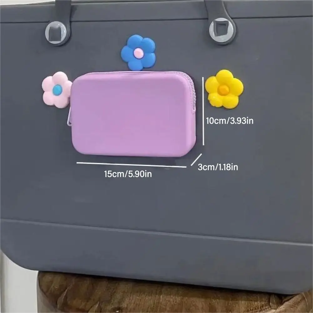 New EVA Coin Bag Solid Color Waterproof Storage Bag Large-Capacity Silicone Wallet Eva Beach Bag