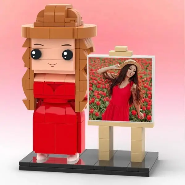 Custom Brick Figures Personalized Full Body Small Particle Photo Building Blocks Set,Valentine's Day Birthday Gifts