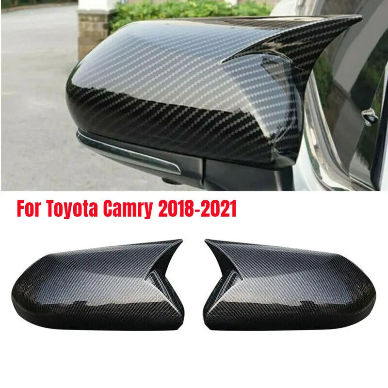 

Carbon Fiber Look Rearview Mirror Cover Side Reversing Mirror For Toyota Camry 8th 2018-2023 Ox Horn Rear View Mirror Cover Trim