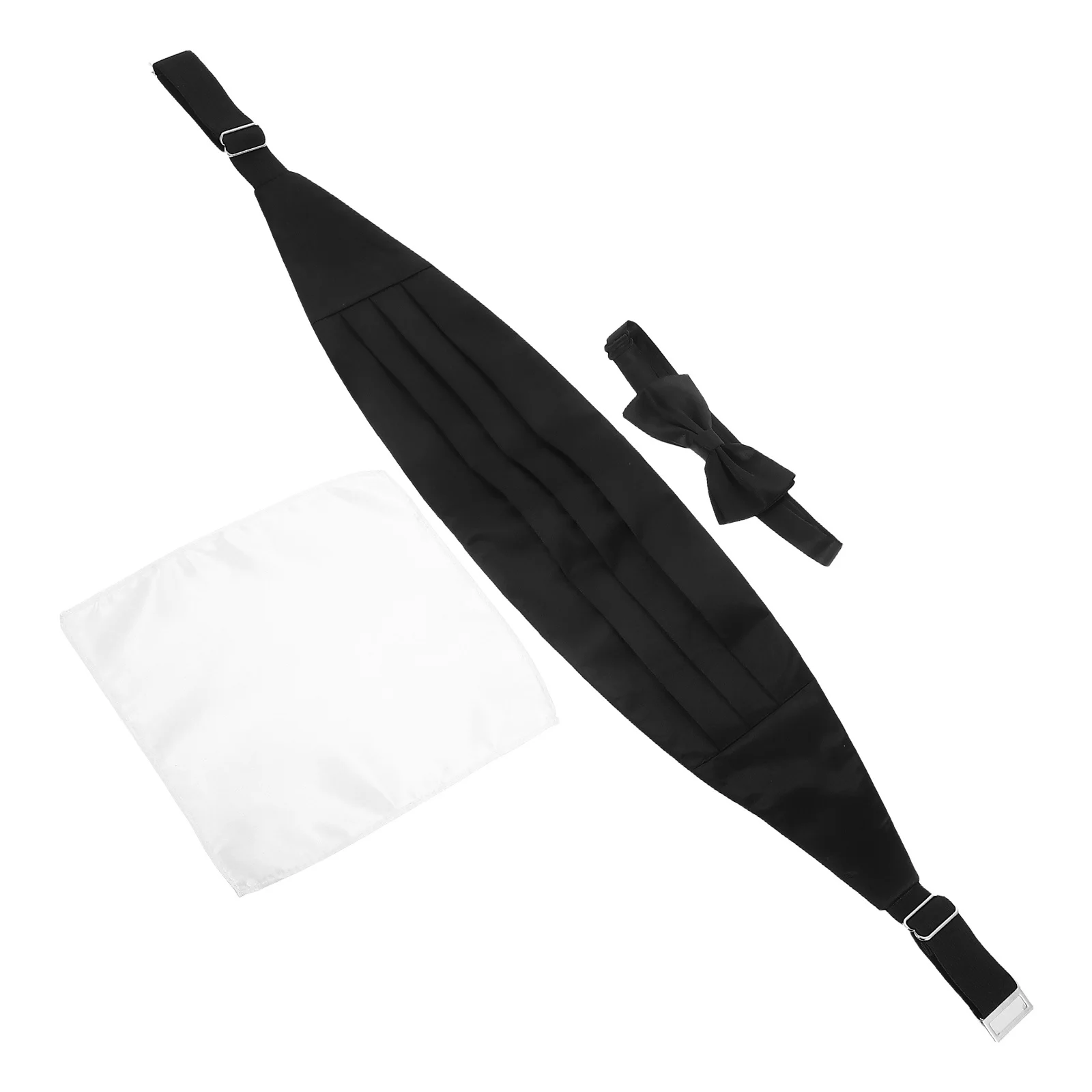 1 مجموعة Cummerbund ربطة القوس فيونكة سهرة مجموعة مع الجيب المربعات مجموعة البوليستر الرسمي الرجال الملحقات سهرة جيب مربع قابل للتعديل