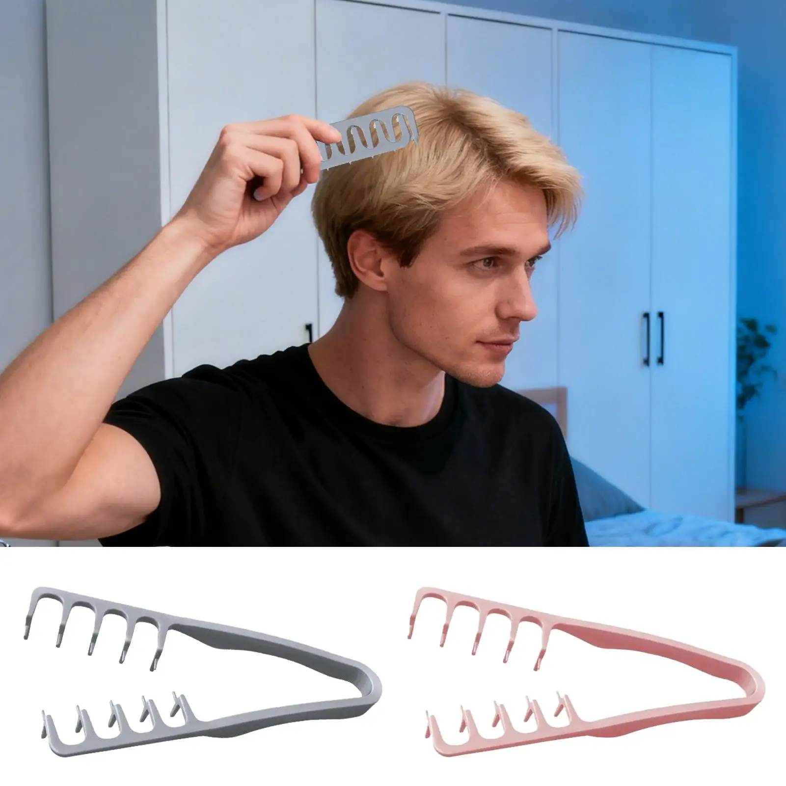 Volumizing Hair Comb Wide -Tooth Detangling Comb For Root Lift Styling Hairdressing Tool For Home Dorm Travel Use