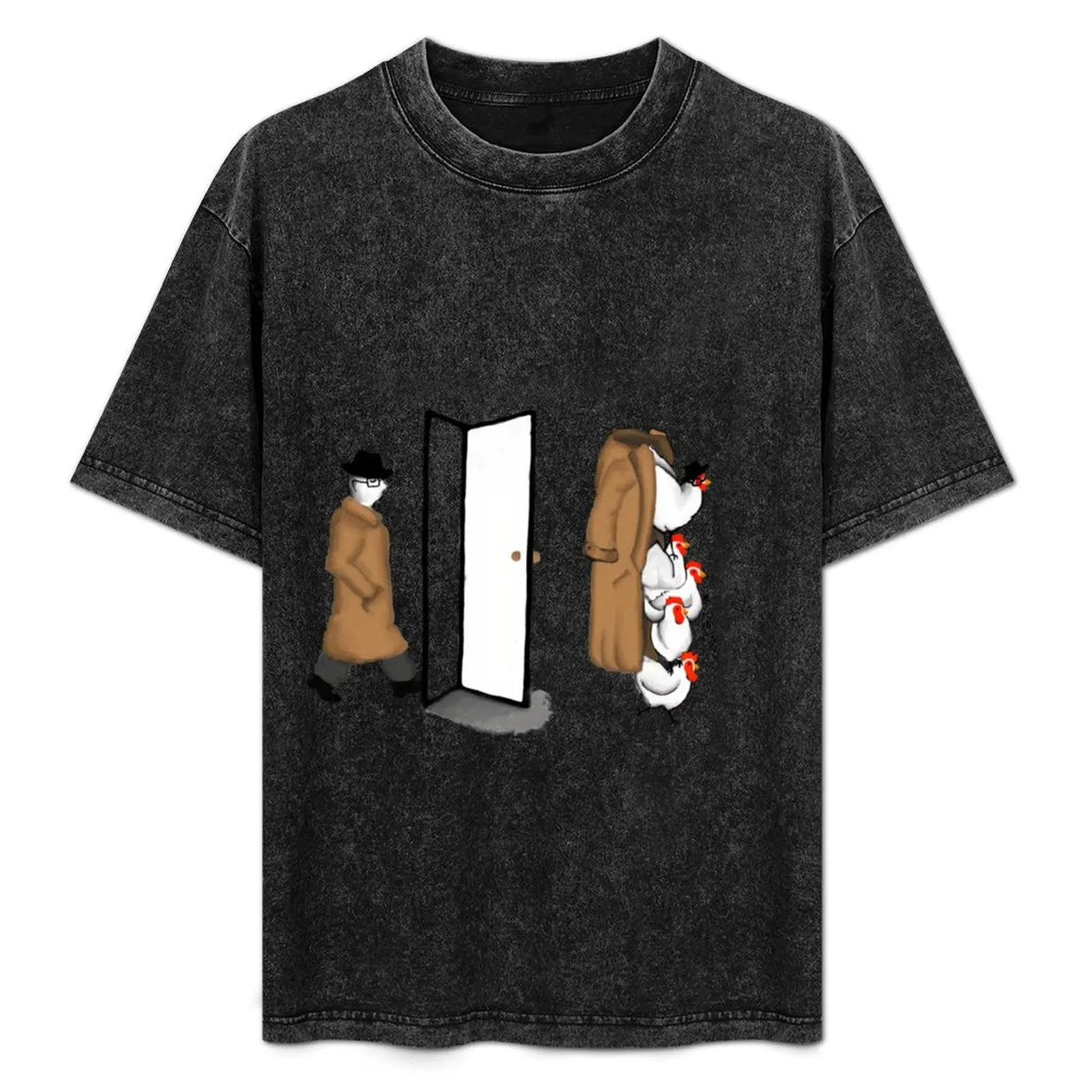 

One man enters, 5 Chickens leave T-Shirt Christmas Casual Short Sleeve Top