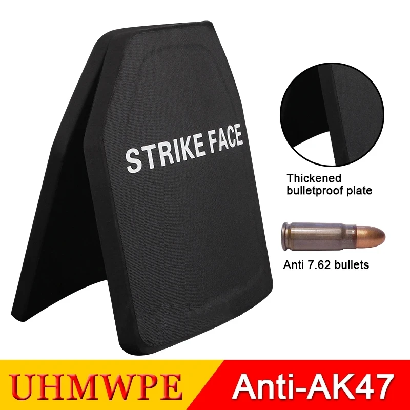 NIJ III-placa a prueba de balas, Panel balístico independiente, PE puro, peso ligero, anti-ak47 MSC, 7,62mm, 10x12 pulgadas