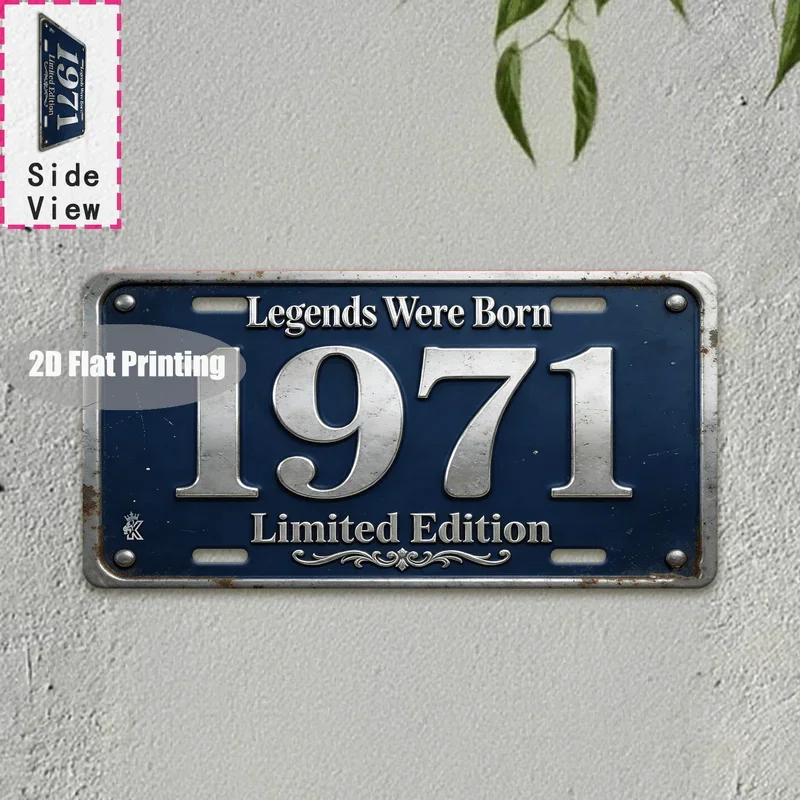 AL Sign - Vintage Durable Metal Plaque Wall Decor, Legends Were Born 1971 Limited Edition Wall Art