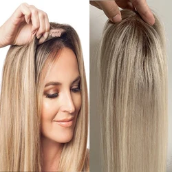 Fechamento Base Mono com Renda para Mulheres, Cabelo Humano Virgem, Cabelo Natural Do Bebê, Ombre, Loira, Silício, Fechamento de Renda Toupee, #613