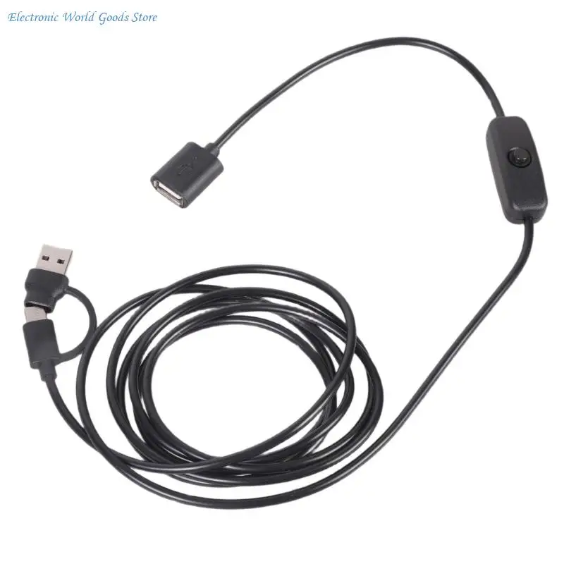 A3PD USB C Type C to USB OTG Extension Cable with Switches Enable Efficient File Sharing and Device Power Supply on Electronics