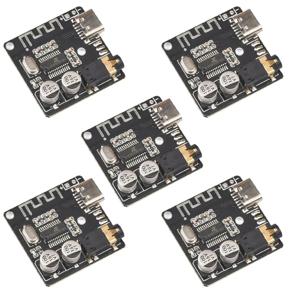 5pcs Bluetooth 5.0 Mp3 Lossless Decoder Board VHM-314 USB-C Audio Bluetooth Receiver Board Wireless Stereo Music Module Type-C