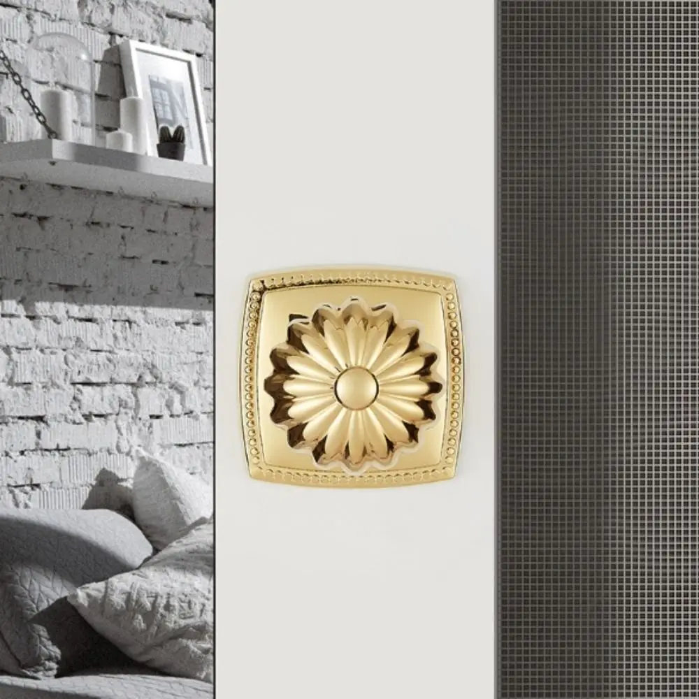 سبائك الزنك قفل الباب غير مرئية لسان واحد النحاس على الوجهين قفل المغناطيسي اليقطين شكل اليقطين قفل صامت الباب الفرنسي #1