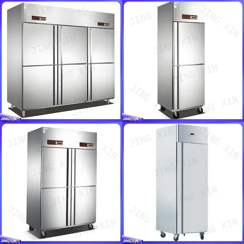 custom for Commercial Stainless Steel 3 Door Refrigerator Large Capacity Upright Freezer Kitchen Catering Equipment