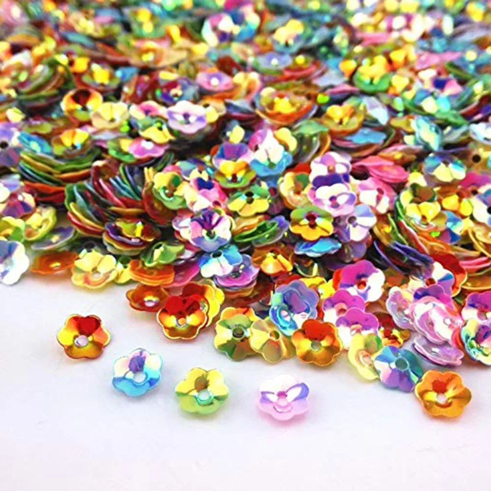 

100G 6Mm Plum Flower Loose Sequins for Nails Art Craft DIY Decorative Embellishments Assorted Colors Sequin Crafts
