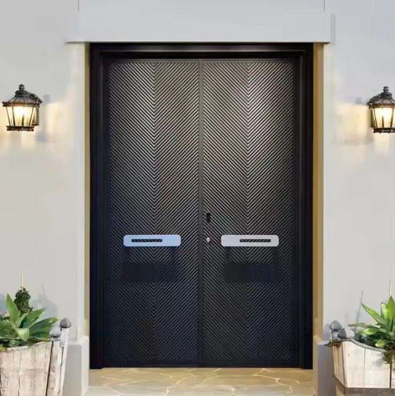 Chinese manufacturer supplier luxury design exterior cast aluminum bulletproof security exterior door