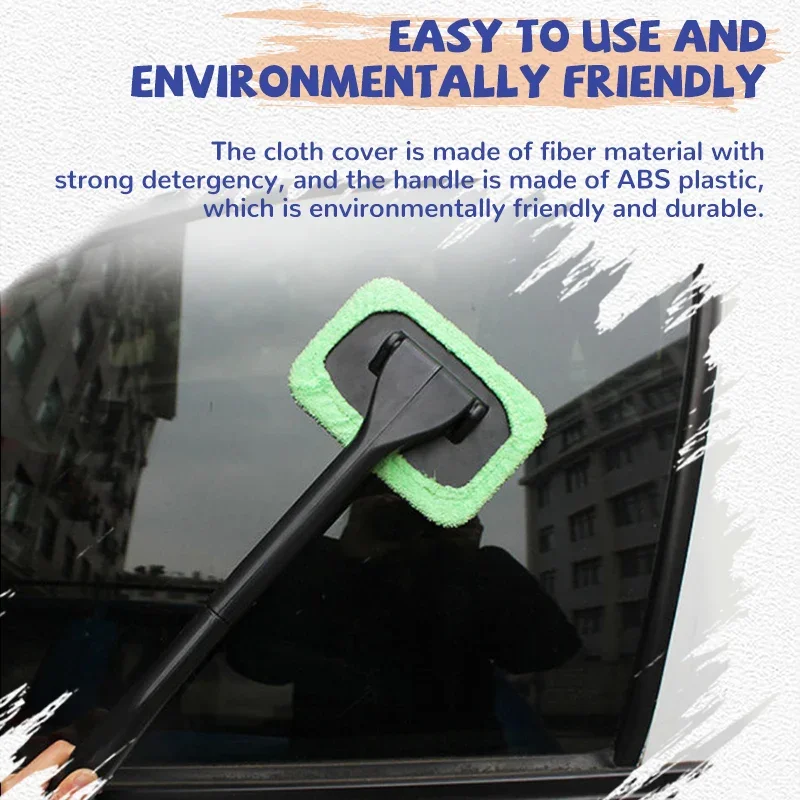 Car Cleaner Window Brush Kit Cleaning Mop with Long Handle Windowshield Washing Towel Home Dust Wiper Cloth Car Wash Accessory