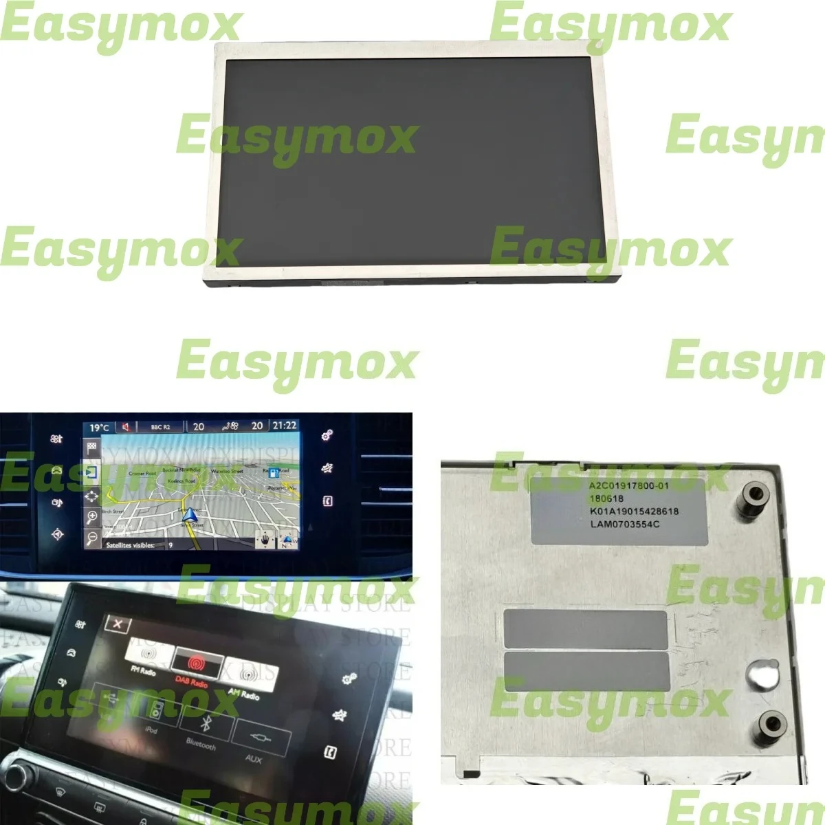 

7 inch LCD Display Screen For Peugeot 208 308 408 2012-2018 GPS Navigation Replacement LAM0703554D LAM0703554C