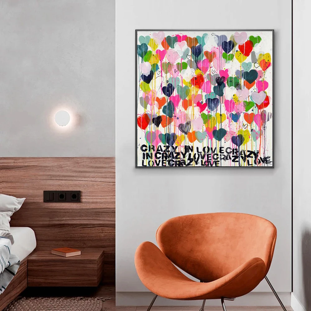 

Street Graffiti Love Letter Wall Art Poster Prints Modern Popular Abstract Room Home Decor Canvas Painting Mural Picture Artwork