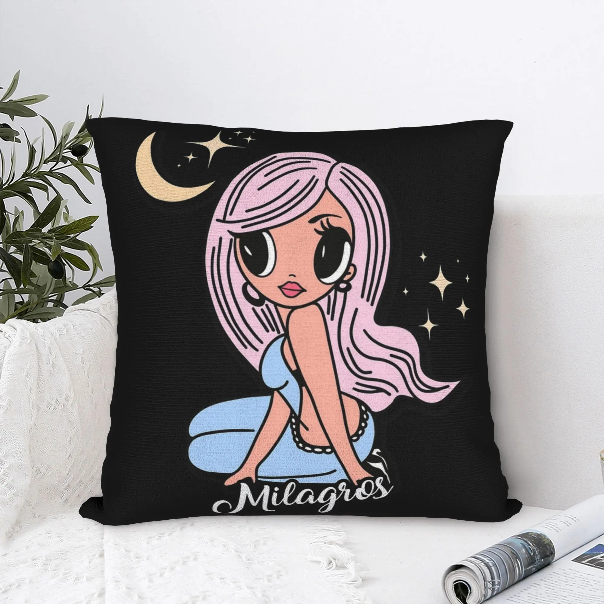 Karol G Bichota Pillowcase Double-sided Printing Fabric Cushion Cover Decorations  Pillow Case Cover Seater Zippered 40X40cm