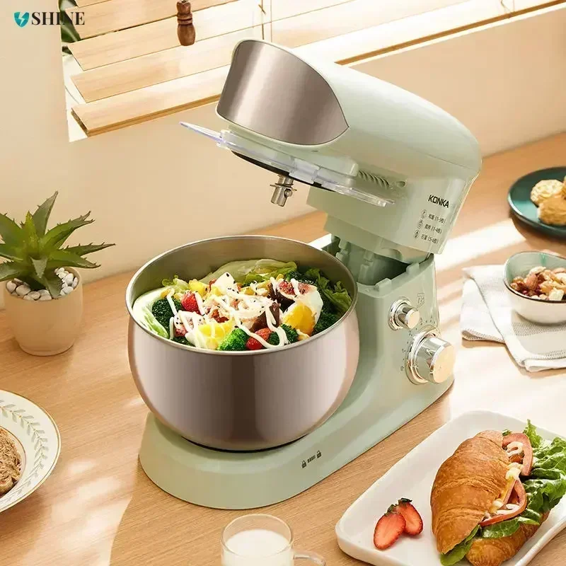New 3L Chef Machine - Home Automatic, Small Multifunction Mixer, Stainless Steel Egg Beater  dough mixer