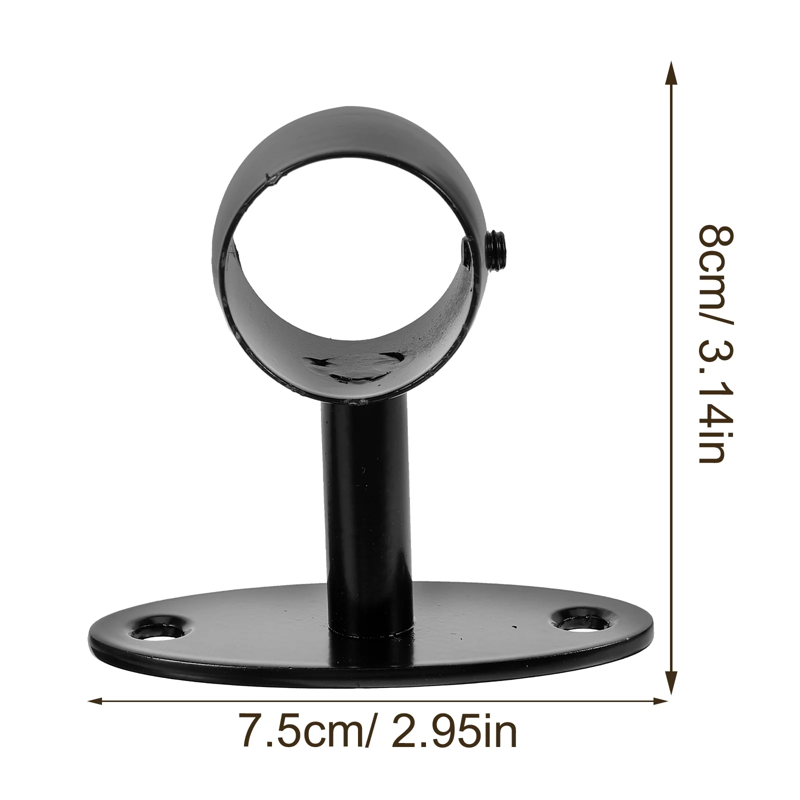 2 Pcs Stainless Steel Handrail Support Bracket Wall Mount Stair Railing Brackets Banister Holders Rail Accessories Hardware