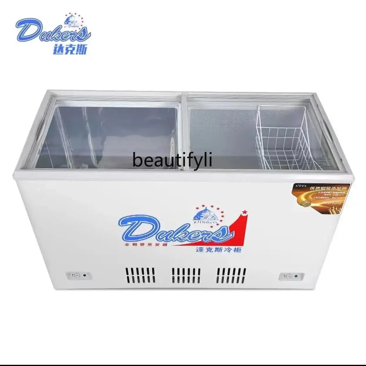 

A61 Commercial Freezer Horizontal Glass Door Display Cabinet Refrigerated Freezer