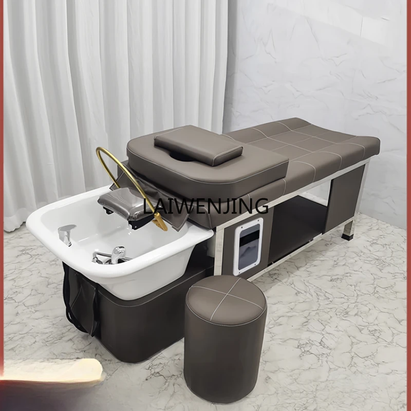 CF barber shop water circulation shampoo bed hair salon special beauty salon water heater ceramic basin ear bed