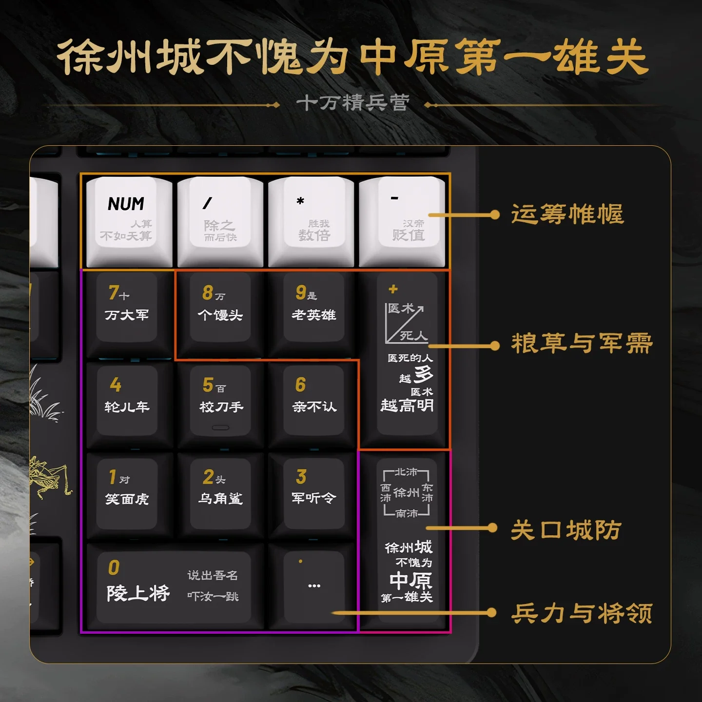 Varmilo Romance of the Three Kingdoms Themed Mechanical Keyboard, 3-Mode Hot Swappable Wireless Gaming Office Keyboard