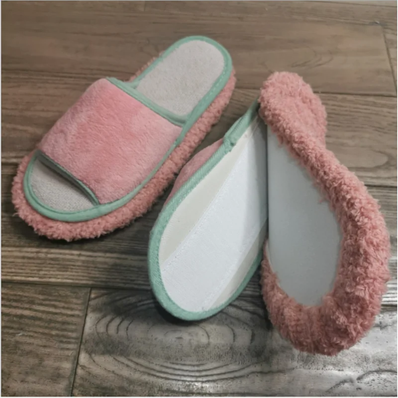 Color Open Toe/wrapped Mouth Spring and Autumn Lazy Person Floor Sweeping Cloth Cleaning Slippers Can Be Disassembled and Washed