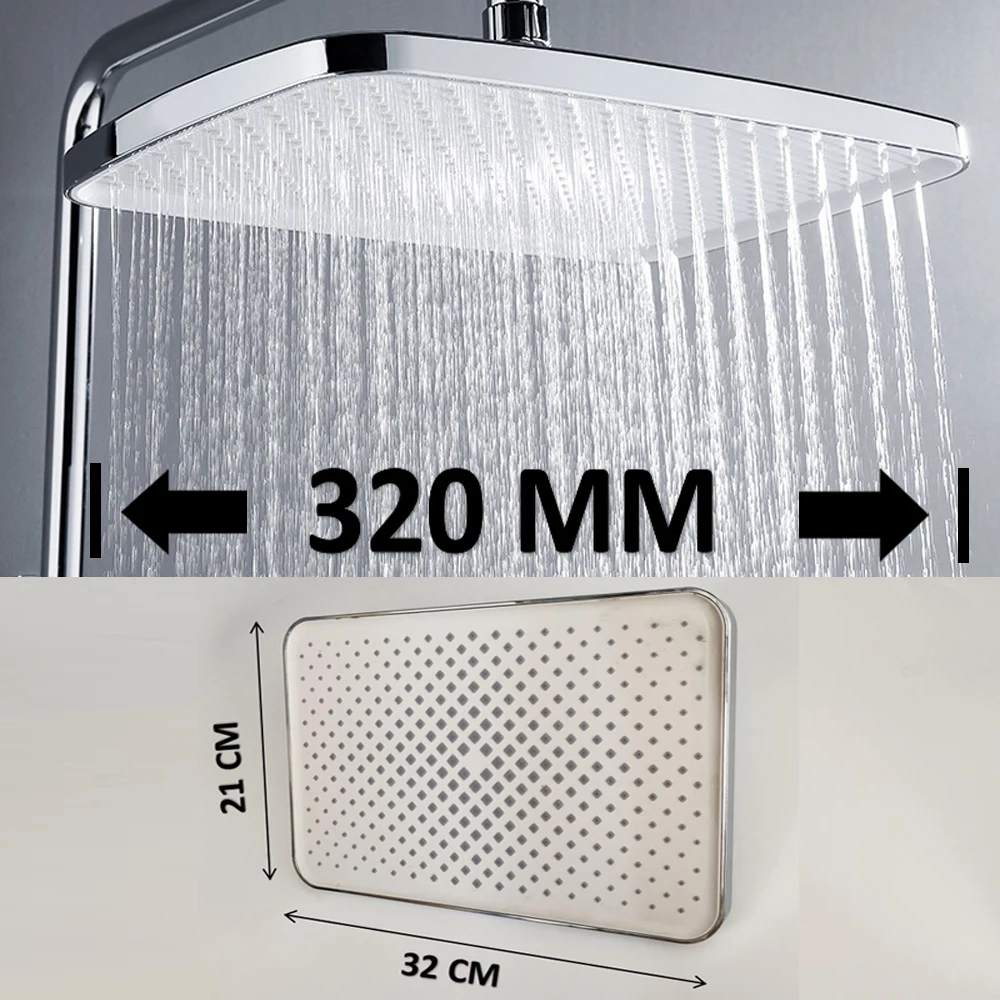 

Large panel 13 inch shower head, pressurized top spray shower head, bathroom pressurization, household shower head