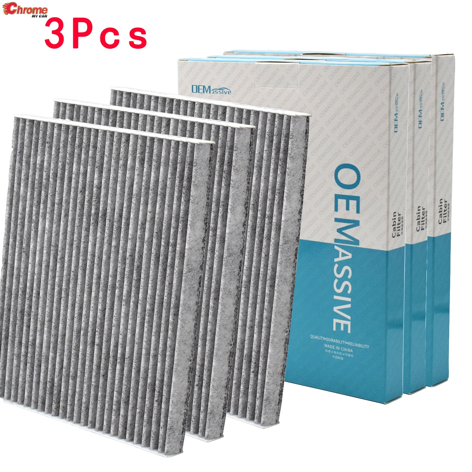 3X Car Activated Carbon Pollen Cabin Air Filter 97133-2E250 97133-2E260 For Hyundai Tucson JM ix35 LM Kia Sorento JC Sportage SL