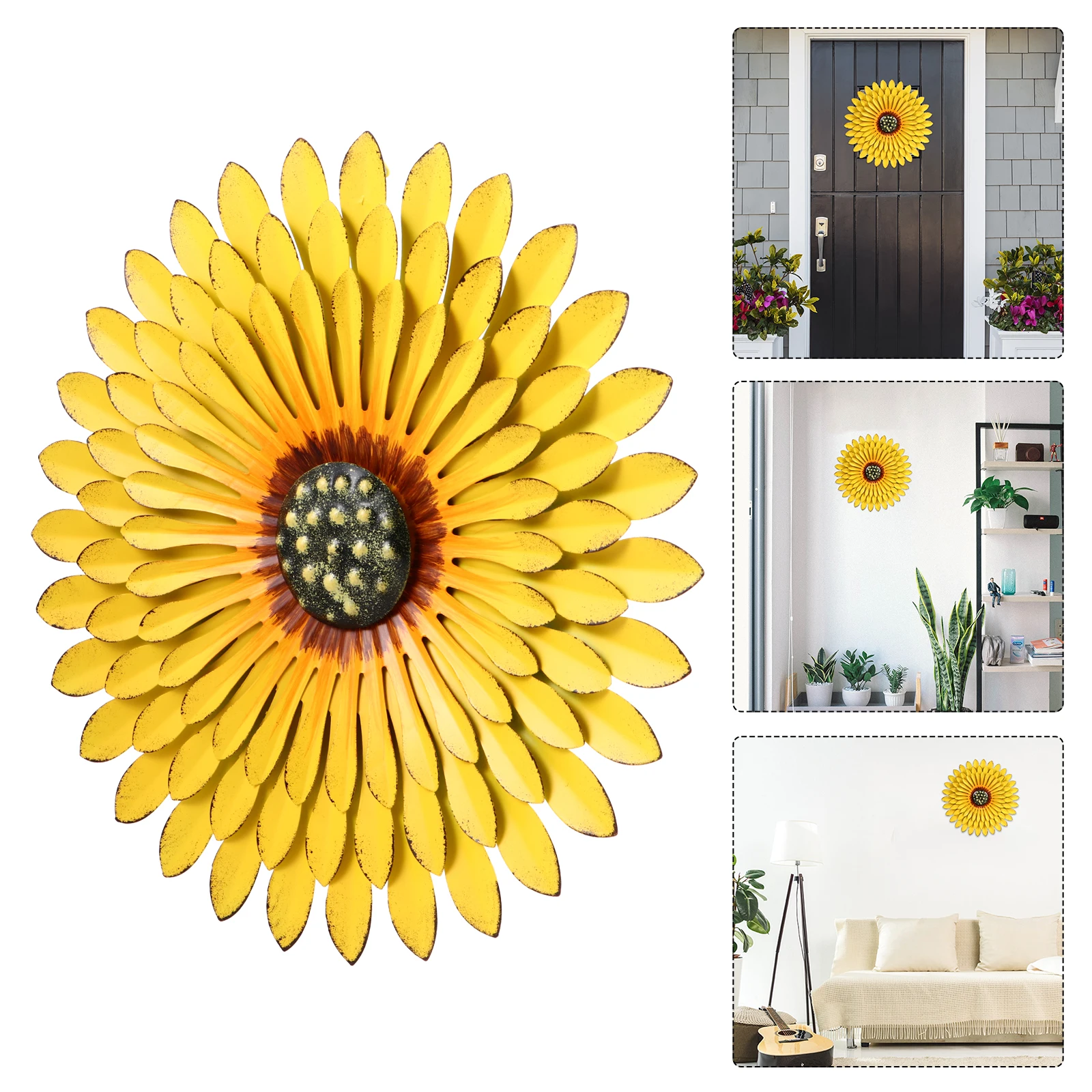 

Rustic Decor Wall Hanging Decoration Floral Artificial Flower Garden Orange Home