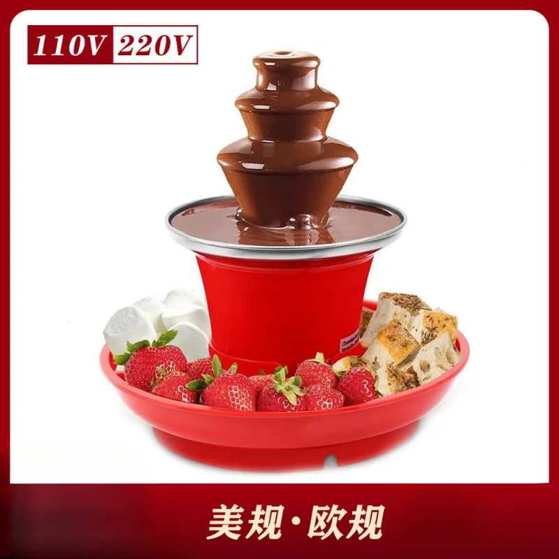 Three-layer chocolate fountain machine, melting tower waterfall lava machine, removable